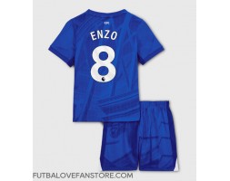 Chelsea Enzo Fernandez #8 Domáci Detský futbalový dres 2025-26 Krátky Rukáv (+ trenírky)